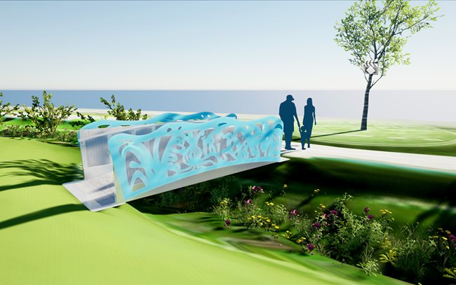 2020 Public Art Award, Gentilly Resilience District, “Footbridge Over the Bioswale”